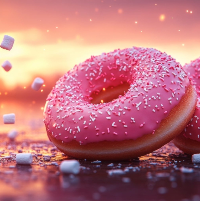 two-realistic-pink-donuts-ground-with-marshmallows-scaled-1